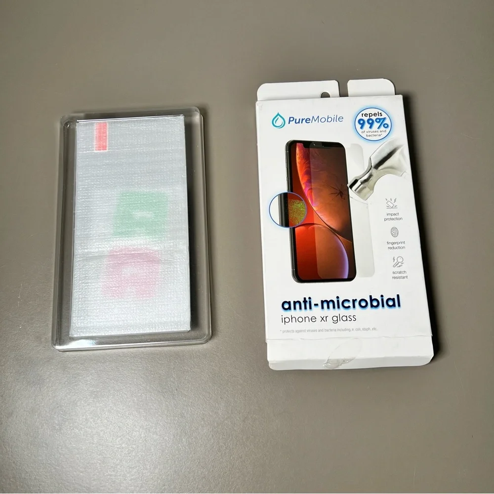 NEW PureMobile Anti-microbial invisible shield Glass iPhone XR Scratch Resistant